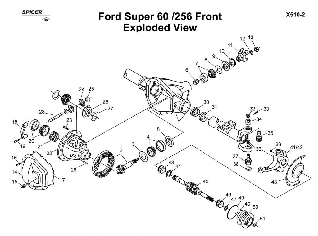 Dana M256 Front Axle Differential Parts Catalog West Coast