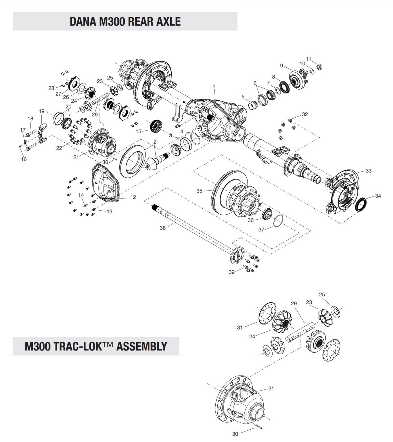 Dana M Rear Axle Differential Parts Catalog West Coast