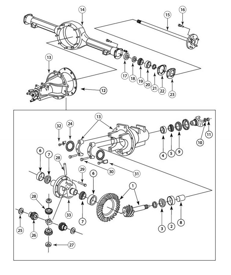 Chrysler 8 75 differential parts west coast differentials
