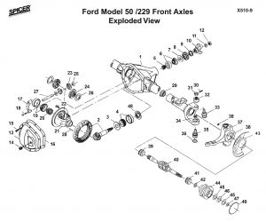 Dana 50 Axle - Parts Diagram