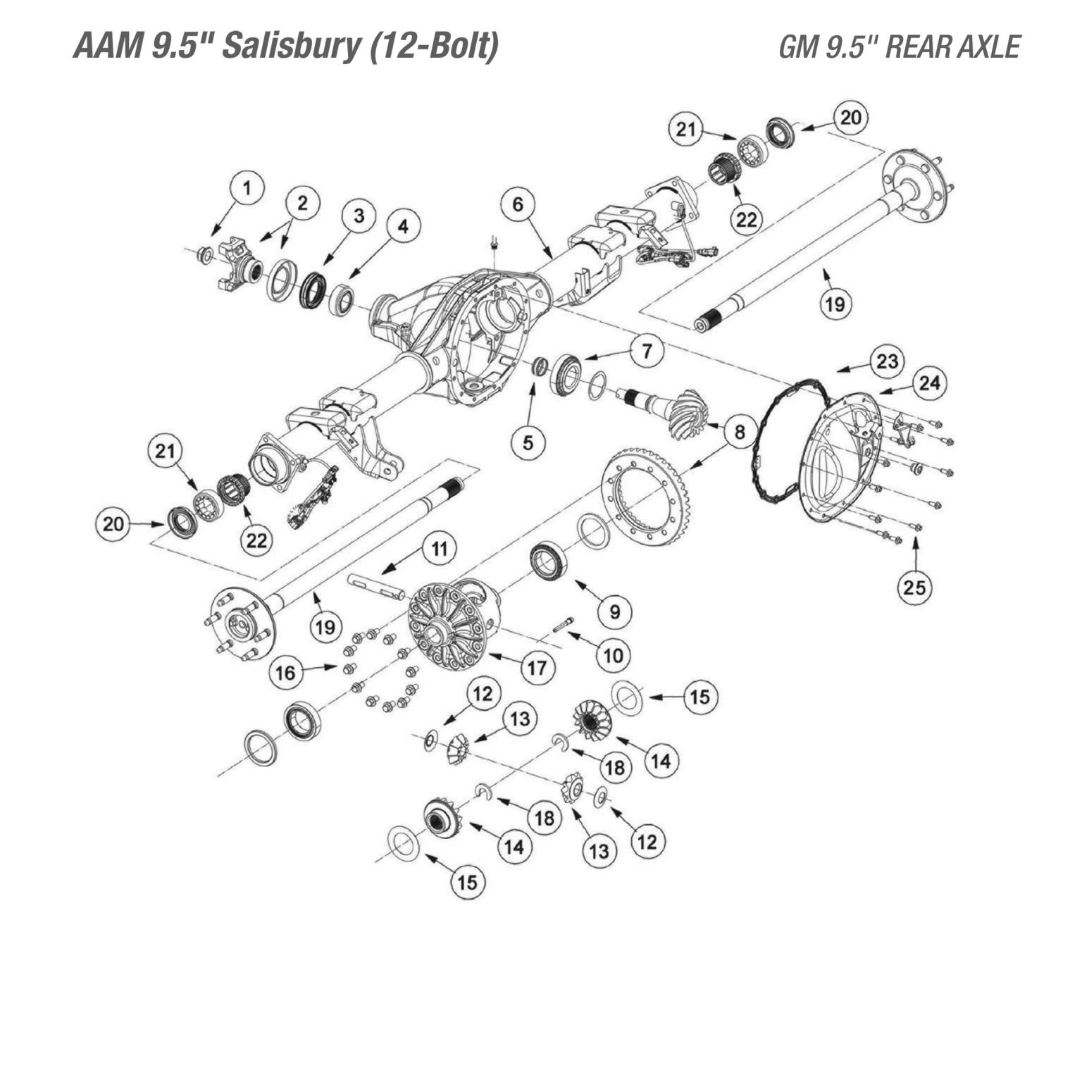 Gm 9 5 rear axle differential parts catalog west coast differentials