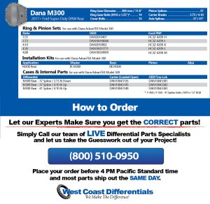 Dana M300 Ford Super Duty Duallie Rear Axle Parts Catalog