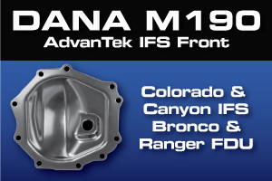 Dana M190 Colorado Canyon Bronco Ranger IFS Front Ring & Pinion Gears, Axle Shafts, Locking Differentials, Limited Slip and Spider Gears